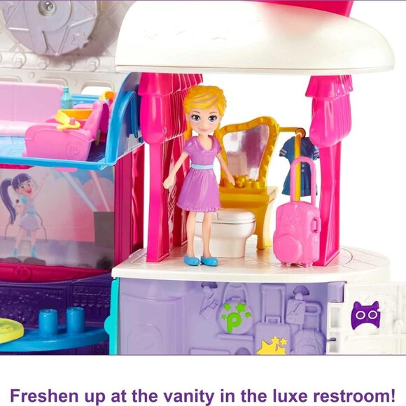 Polly Pocket Flying Fabulous Jet with 3-inch Doll & Accessories New in Box - Picture 5 of 14